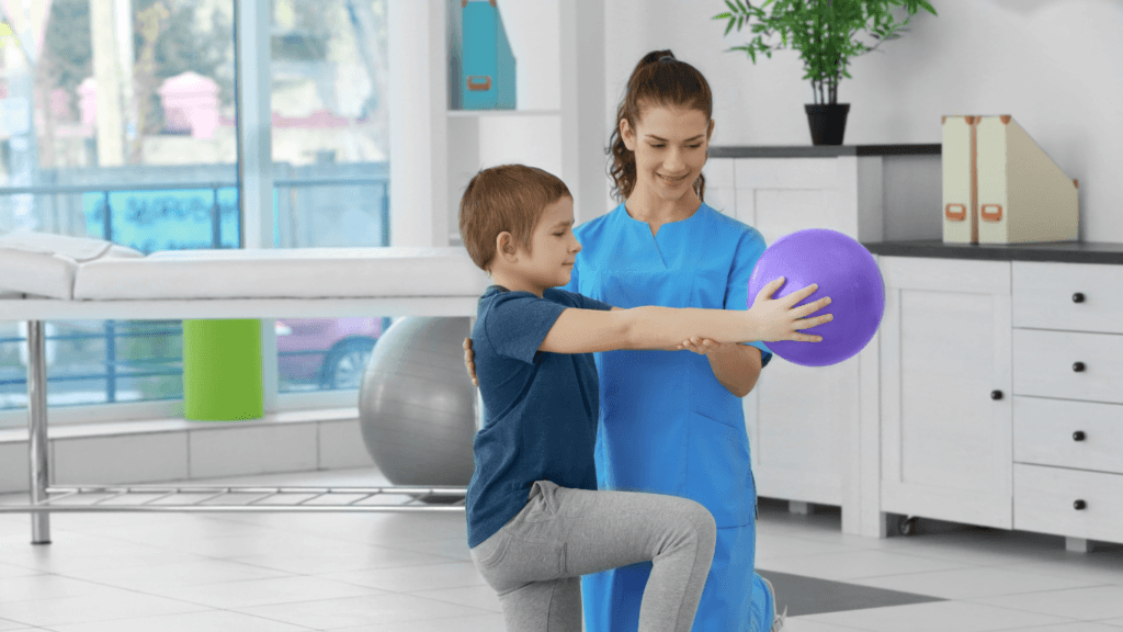 Physiotherapist Working with Patient